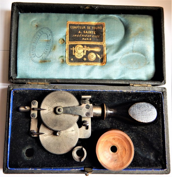 Image 2 of dual dial tachometer - Metal - circa 1900