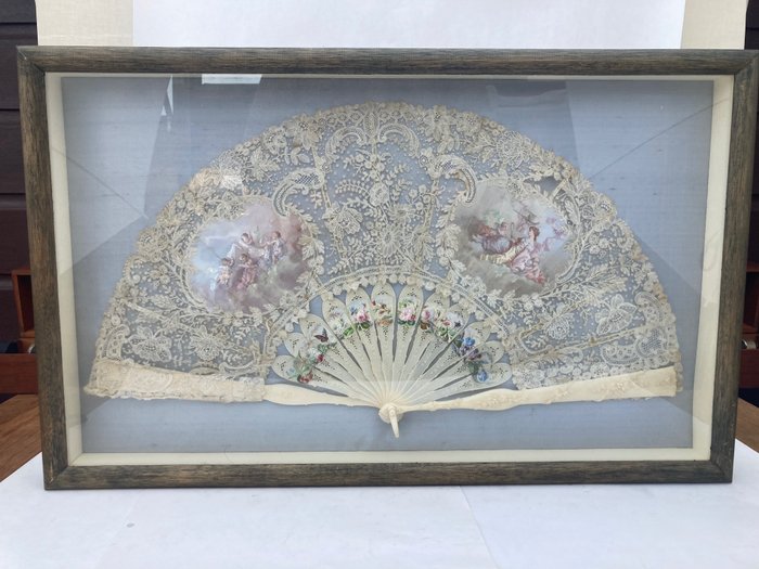 Image 2 of Fan - Bone, Silk - Late 18th / 19th century