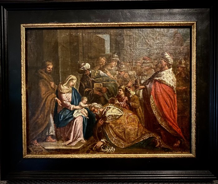 Image 2 of Vlaamse school (XVIII) - De aanbidding der koningen