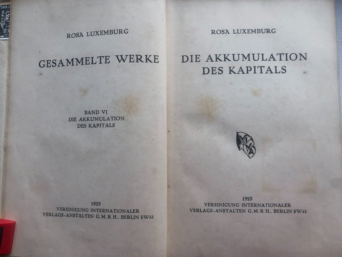 Image 3 of Rosa Luxemburg - Die Akkumulation Des Kapitals - 1923