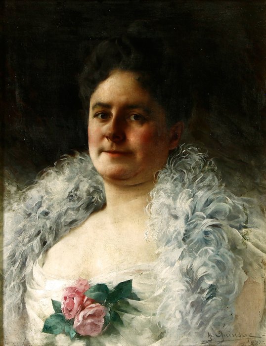 Preview of the first image of Paul François Quinsac (1858-1929) - Ritratto di donna.