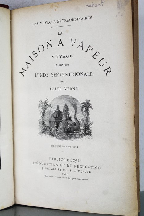 Image 3 of Jules Verne - La Maison A Vapeur. Voyage A Travers L'Inde Septentrionale / Le Rayon-Vert - 1890