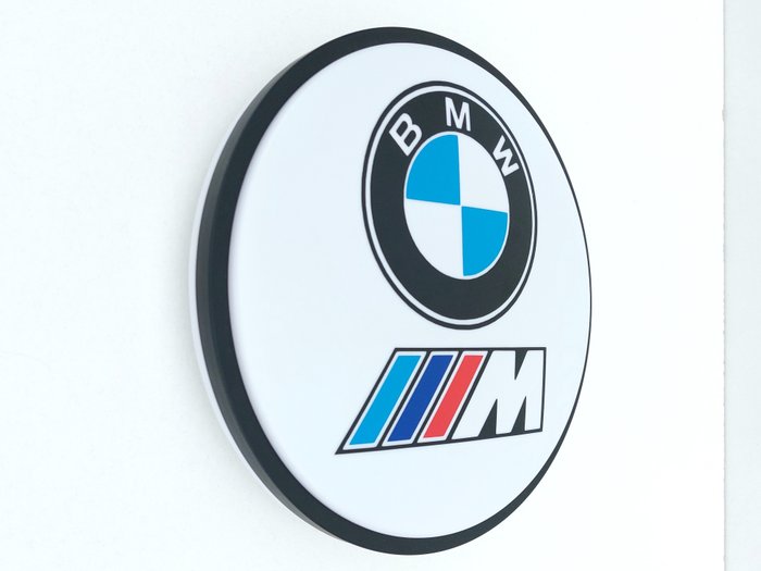 Image 3 of Sign - BMW M Power Illuminated round lightbox dimmable with remote control - BMW - After 2000
