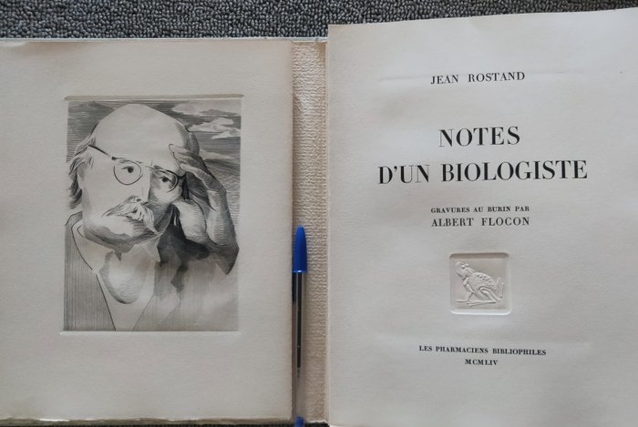 Preview of the first image of Edmond Rostand - Notes d'un Biologiste [éditon originale limitée à 50 exemplaires et numérotée XIII.