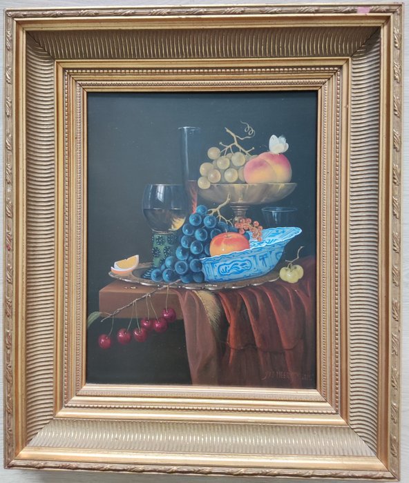 Image 2 of Jan van der Meer (1942) - Stilleven met fruit