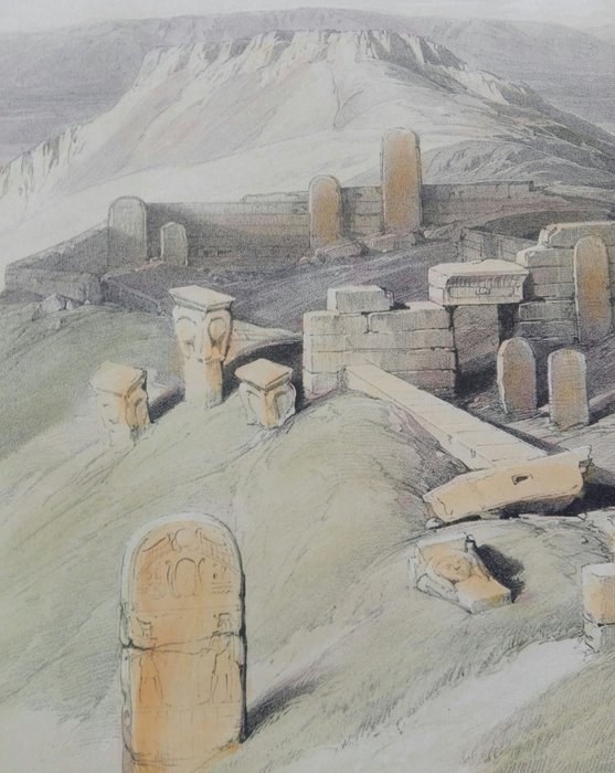Image 3 of David Roberts - Temple on Gebel Garabe called Surabit el Khadim Feby 17th 1839 - 1846