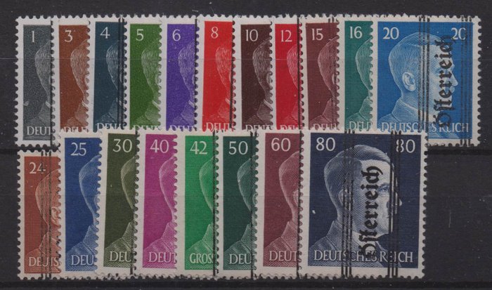 Preview of the first image of Austria 1945 - “Graz overprints”, complete, expertised - Michel 674-692.