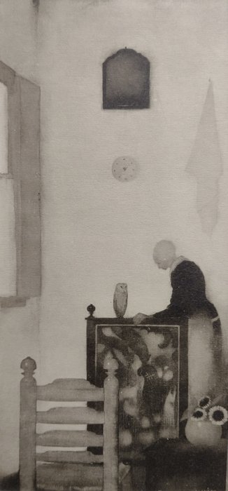 Preview of the first image of Jan Mankes (1889-1920), after - Meisje met uil.