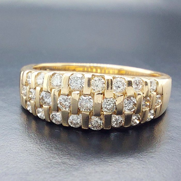 Image 3 of AG Vintage - 9 kt. Yellow gold - Ring - 0.50 ct Diamond