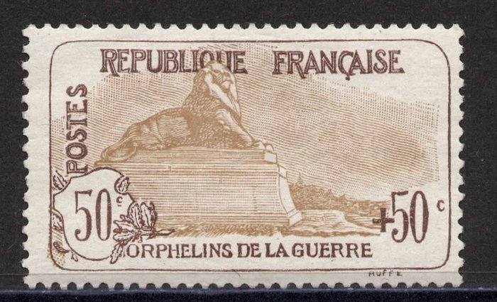 Preview of the first image of France 1918 - 1st series Orphans n° 153, mint**, slightly adhesive gum but beautiful appearance. -.