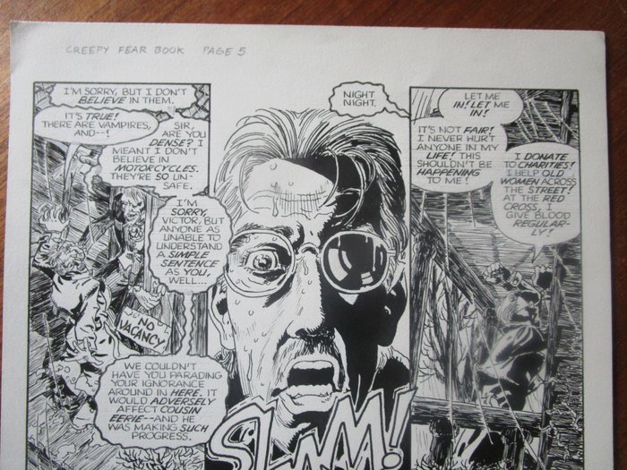 Image 2 of CREEPY FEAR BOOK Page 5 - Original Artwork by LOUIS LACHANCE - (1993)
