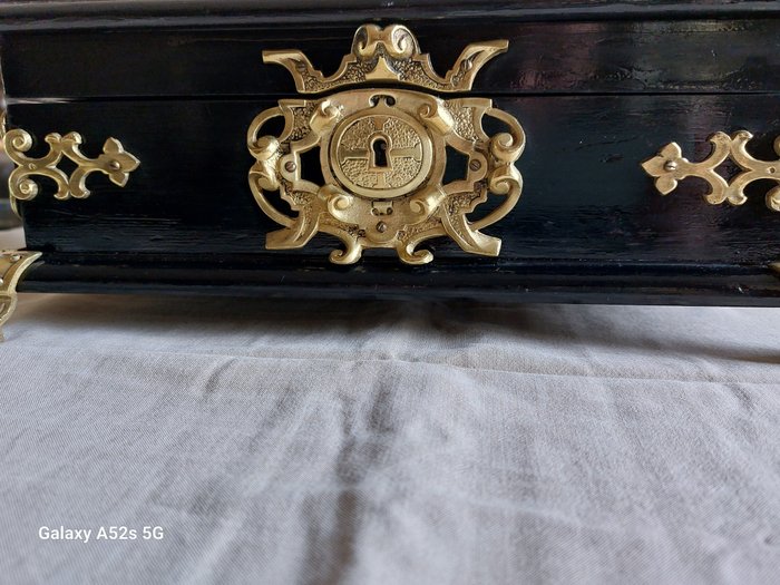 Image 2 of Casket, Jewellery box - Napoleon III - Copper, Wood - Early 19th century