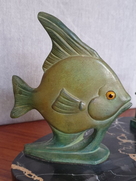 Image 2 of Inkwell, Sculpture, art deco pen holder fish