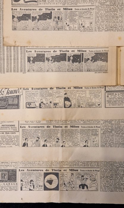 Image 2 of Tintin - Ensemble de 10 journaux le soir- Tintin - L'étoile mystérieuse + Crabe - (1941)