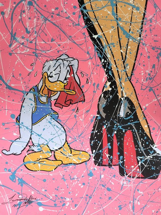 Preview of the first image of Leonardo Di Matteo - "Donald Duck"Pop art painting.