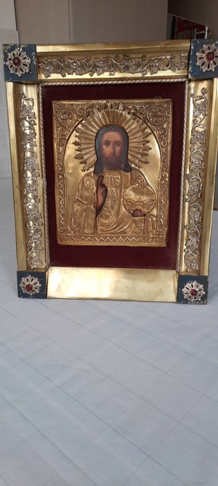 Preview of the first image of Icon, Christ Pantocrator - Wood - Second half 18th century.