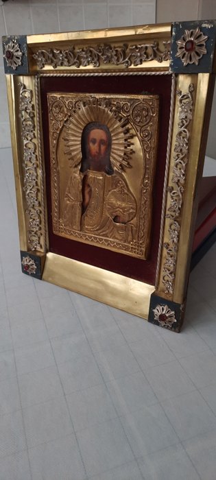 Image 2 of Icon, Christ Pantocrator - Wood - Second half 18th century