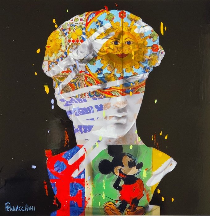 Preview of the first image of Massimo Pennacchini (1960) - David e Mickey Mouse.