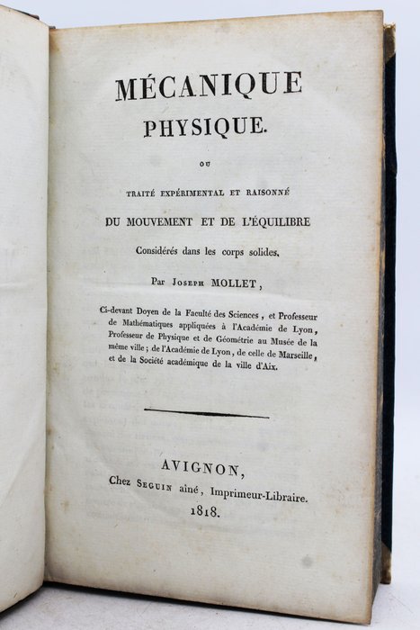 Image 3 of Joseph Mollet - Mécanique Physique - 1818