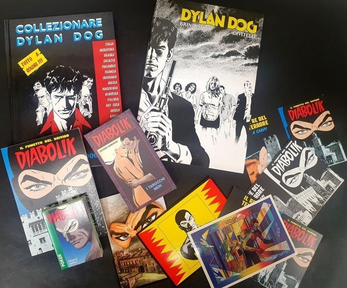 Preview of the first image of Diabolik, Dylan Dog - memorabilia 11x oggetti.