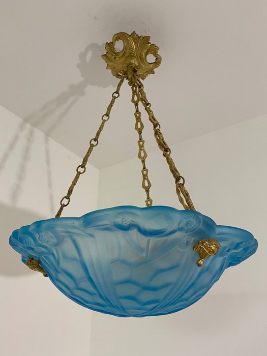 Image 2 of Art Deco - Degué - Hanging lamp