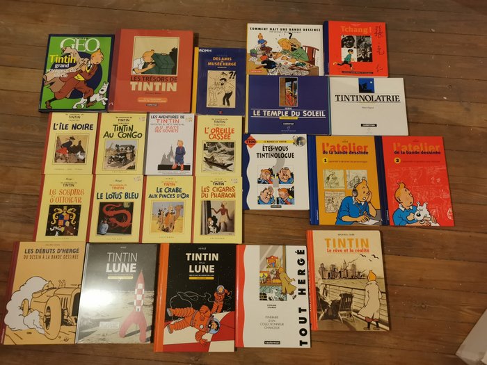 Preview of the first image of Tintin - Ensemble de 23 ouvrages autour de Tintin/Hergé - (1987/2019).