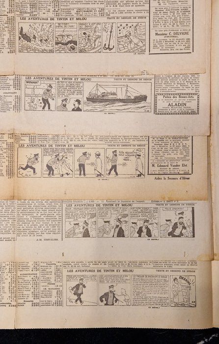 Image 2 of Tintin - Ensemble de 10 journaux le soir - Tintin - Le trésor de Rackham le rouge - (1943)
