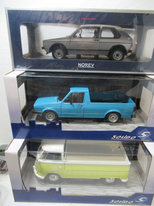 Preview of the first image of Norev - Solido - 1:18 - Volkswagen - Volkswagen Golf GTI - VW Caddy - VW Pickup.