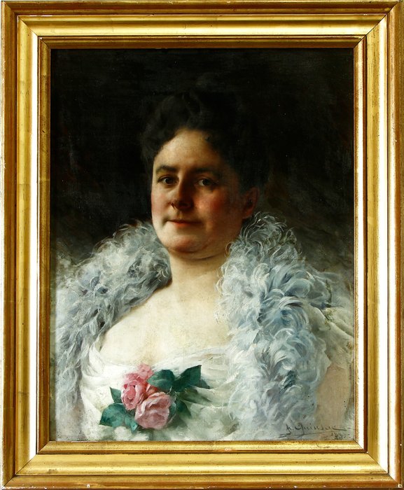 Image 3 of Paul François Quinsac (1858-1929) - Ritratto di donna