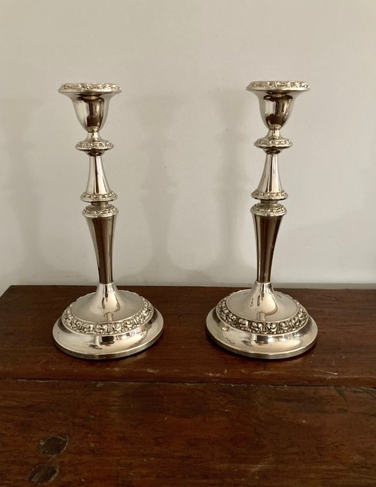 Image 2 of Candlestick (2) - Silver-plated - 20th century