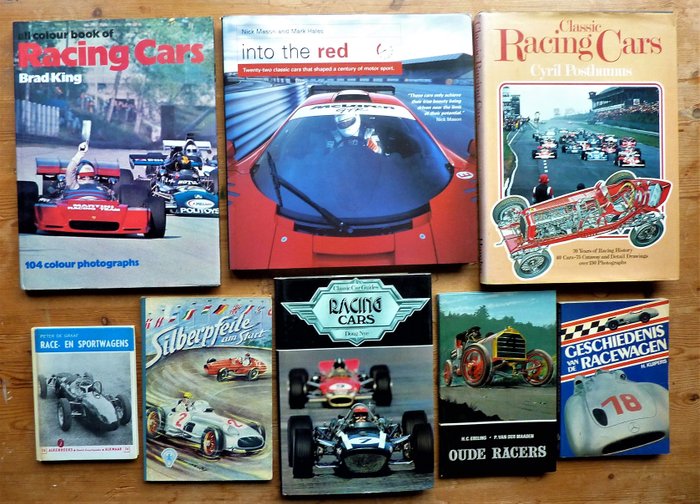Preview of the first image of Books - Racing Cars - 7 rare books 1955-2004 - Ferrari, Lotus, Maserati, McLaren, Porsche, e.v.a..