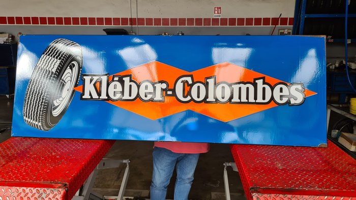 Preview of the first image of Sign - Insegna Smaltata Kleber Colombes Anni 50/60 - Kleber Colombes - 1950-1960.