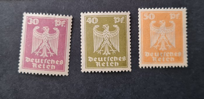Image 2 of German Empire 1924 - New imperial eagle, MNH - Michel 355-361