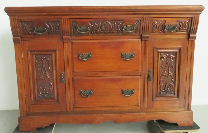 Preview of the first image of Sideboard - Victorian - Walnut - Late 19th century.