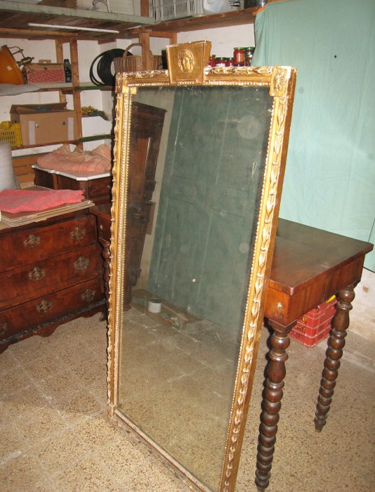 Image 3 of Mirror, (163cm.) - Neoclassical Style - Wood - Late 19th century