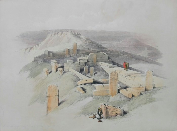 Preview of the first image of David Roberts - Temple on Gebel Garabe called Surabit el Khadim Feby 17th 1839 - 1846.