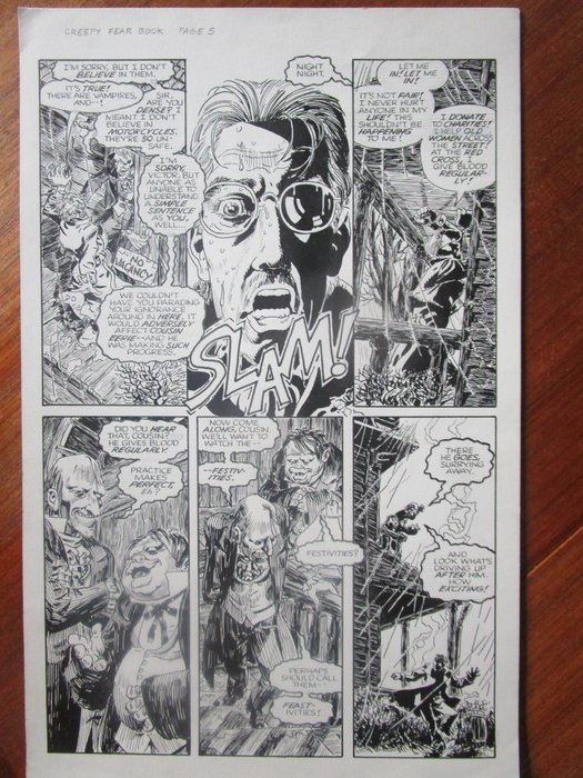 Preview of the first image of CREEPY FEAR BOOK Page 5 - Original Artwork by LOUIS LACHANCE - (1993).
