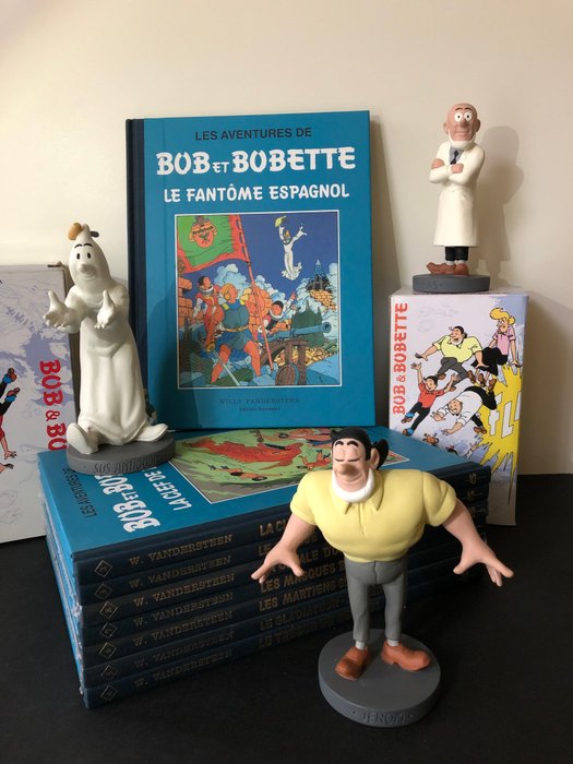Preview of the first image of Bob et Bobette - 8 Albums + 3 figurines - 8x C - Reprint - (1997/2009).