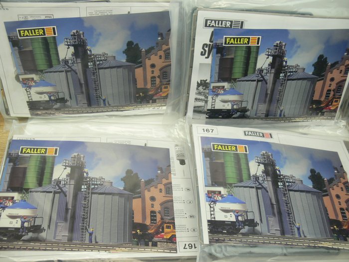 Image 2 of Faller H0 - 167 - Scenery - 4 pieces of double silos, kit