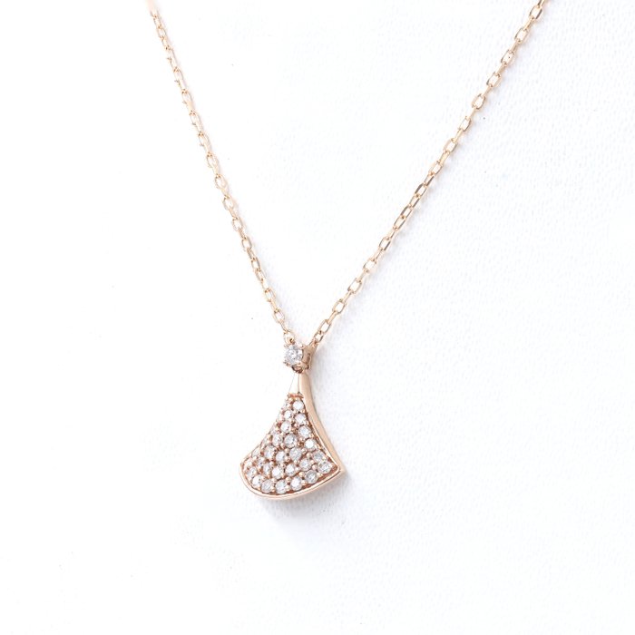 Image 2 of 18 kt. Pink gold - Necklace with pendant - 0.25 ct Diamond