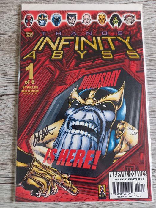 Image 2 of Thanos: Infinity Abyss #1 1ST PRINT ! - Signed by legendary "Thanos" Creator Jim Starlin!! With DF