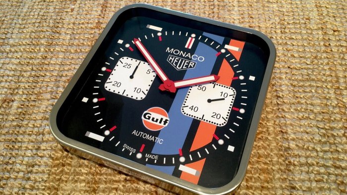 Wall clock - Concessionaire Tag Heuer - Gulf Racing - Monaco Wall Clock - Metal / Plastic / Acrylic - 2020+