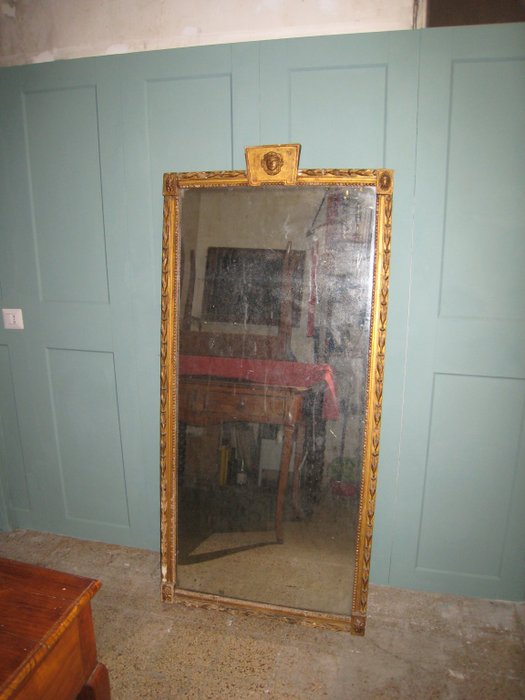Image 2 of Mirror, (163cm.) - Neoclassical Style - Wood - Late 19th century
