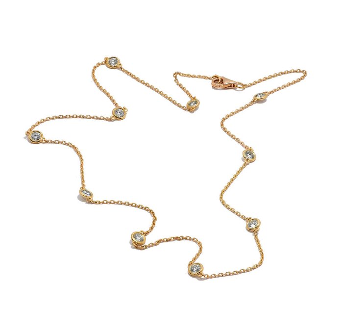 Necklace - Rose gold -  1.00ct. Diamond 