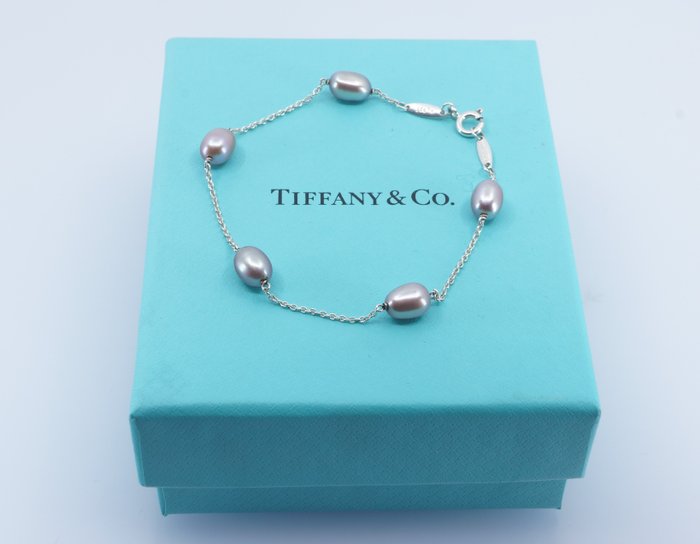 Tiffany & Co - Pearls by the Yard - 925 Silber - Armband Süßwasser-Perle