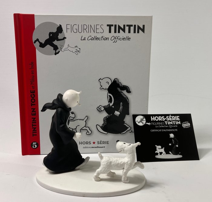 Preview of the first image of Tintin - Figurine Moulinsart hors serie N&B - Tintin en toge - (2014).