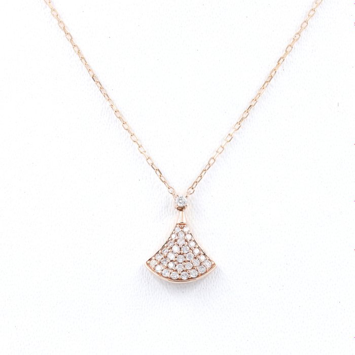 Preview of the first image of 18 kt. Pink gold - Necklace with pendant - 0.25 ct Diamond.