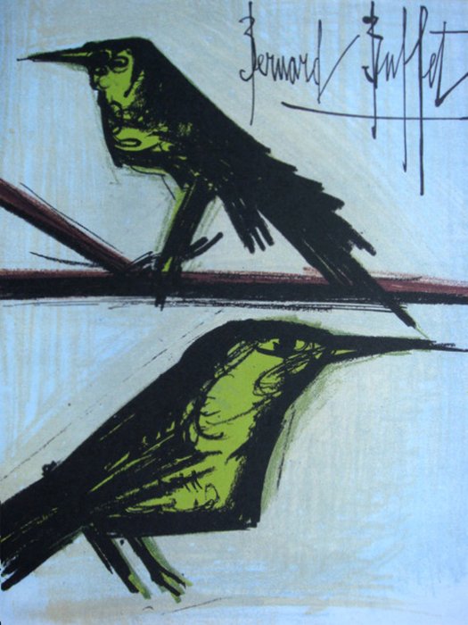 Preview of the first image of Bernard Buffet (after) - Les Deux oiseaux.