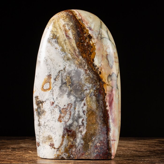 Minéral vraiment exclusif - Opale de Madagascar - Forme Libre - Agate Opalisée - Hauteur : 300 mm - Largeur : 175 mm- 6470 g