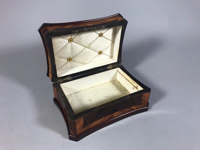 Image 2 of Jewellery box - Brass, Kingwood, Tulipwood - Second half 19th century